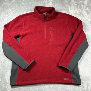 Vtg Nike ACG Fleece Jacket 1/4 Zip Red Grey Tag XL 90s Y2K Gorpcore Pullover